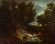 Thomas Gainsborough The Watering Place (mk08) oil on canvas